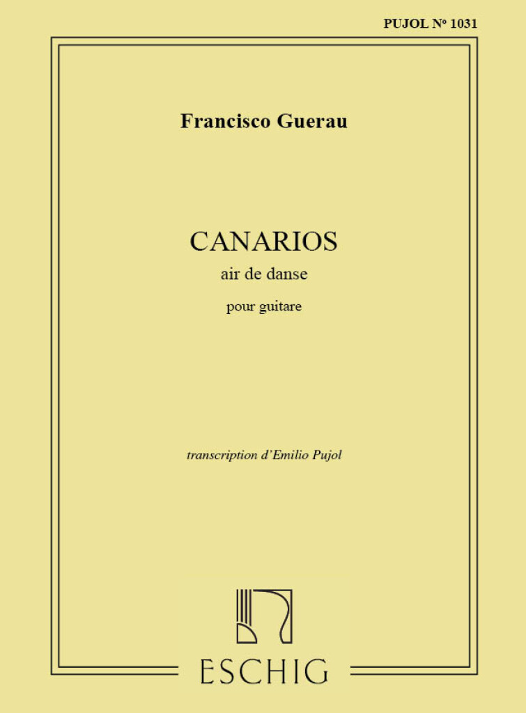 Canarios (Pujol 1031) Guitare